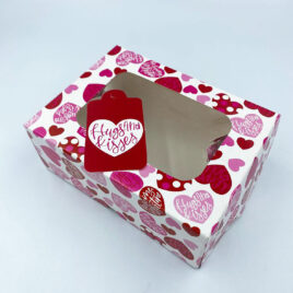 Caja para Galletas con Ventana San Valentin